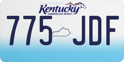 KY license plate 775JDF