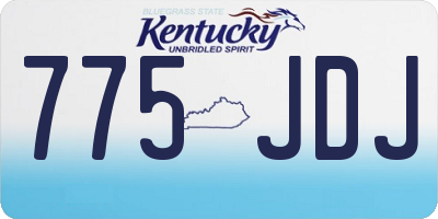 KY license plate 775JDJ