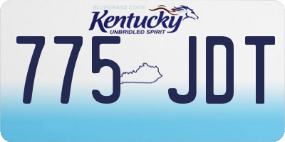 KY license plate 775JDT
