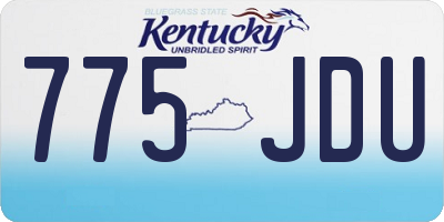 KY license plate 775JDU