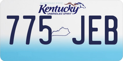 KY license plate 775JEB