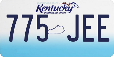 KY license plate 775JEE