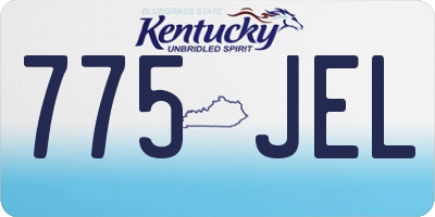 KY license plate 775JEL