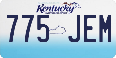 KY license plate 775JEM