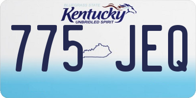 KY license plate 775JEQ