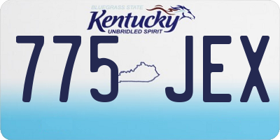 KY license plate 775JEX