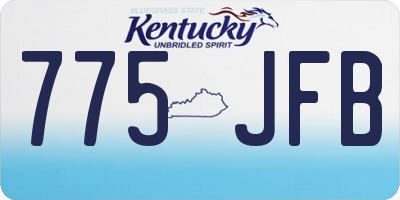KY license plate 775JFB