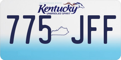 KY license plate 775JFF