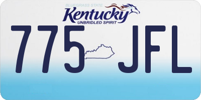 KY license plate 775JFL