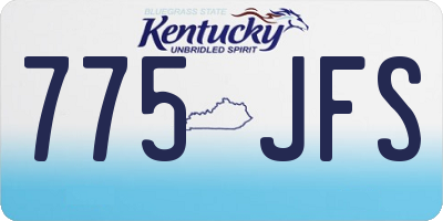 KY license plate 775JFS
