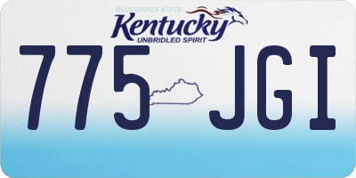 KY license plate 775JGI