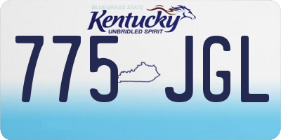 KY license plate 775JGL