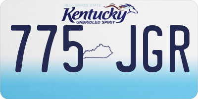 KY license plate 775JGR