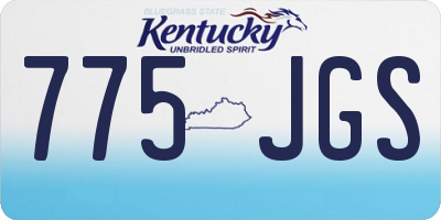 KY license plate 775JGS