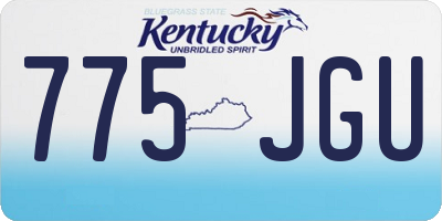 KY license plate 775JGU