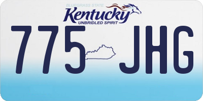 KY license plate 775JHG