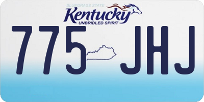 KY license plate 775JHJ