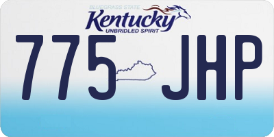KY license plate 775JHP