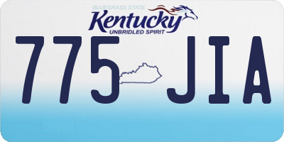 KY license plate 775JIA