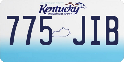 KY license plate 775JIB