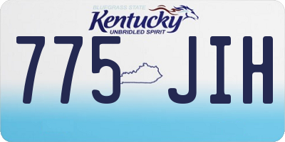 KY license plate 775JIH