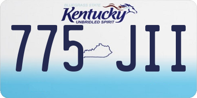 KY license plate 775JII
