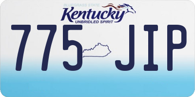 KY license plate 775JIP