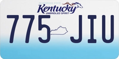 KY license plate 775JIU