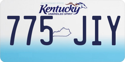 KY license plate 775JIY