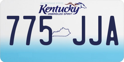 KY license plate 775JJA