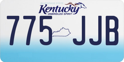 KY license plate 775JJB
