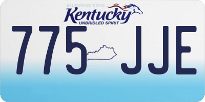 KY license plate 775JJE