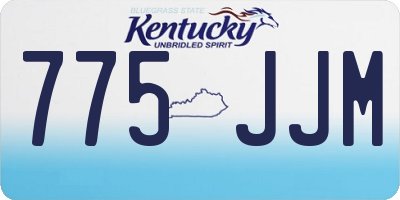 KY license plate 775JJM