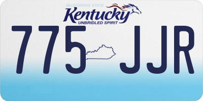 KY license plate 775JJR