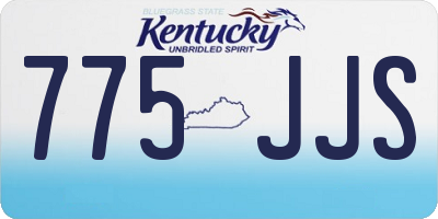 KY license plate 775JJS