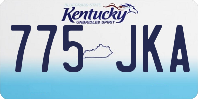 KY license plate 775JKA