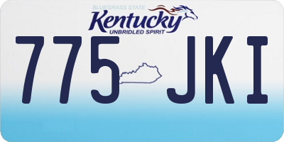 KY license plate 775JKI