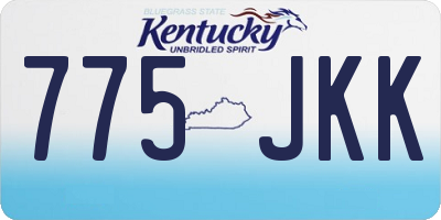 KY license plate 775JKK