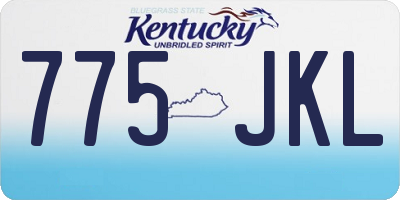 KY license plate 775JKL