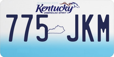 KY license plate 775JKM