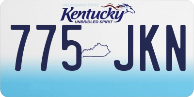 KY license plate 775JKN