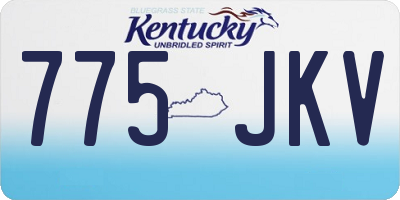 KY license plate 775JKV