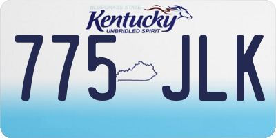 KY license plate 775JLK