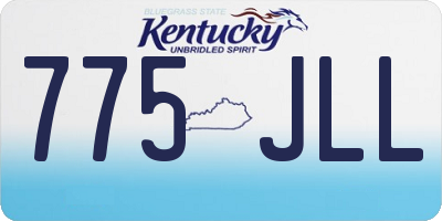 KY license plate 775JLL