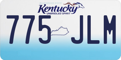 KY license plate 775JLM