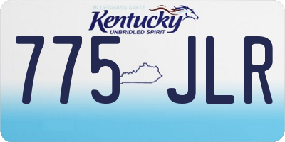 KY license plate 775JLR