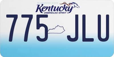 KY license plate 775JLU