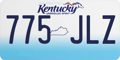 KY license plate 775JLZ