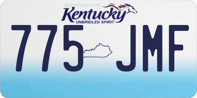 KY license plate 775JMF