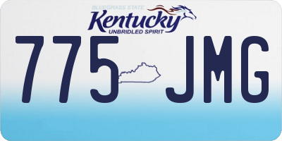 KY license plate 775JMG